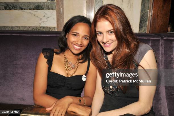 Janina Kreider and Emily Tremaine attend UNICEF's Next Generation Launch Event at The Gates on July 23, 2009 in New York City.