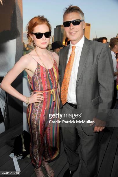 Jessica Joffe and Richard Johnson attend DAVID YURMAN Annual Summer Rooftop Party at David Yurman on July 14, 2009 in New York City.