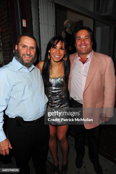 Rabbi Shmuley Boteach, Ashley Turen and Edward Turen attend A Turen Grand Opening at A Turen on July 8, 2009 in New York City.