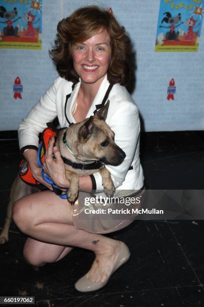 Alice Ripley and ? attend BROADWAY BARKS 11, a PAWPULAR Star Studded Dog and Cat Adopt-a Thon at Shubert Alley on July 11, 2009 in New York City.