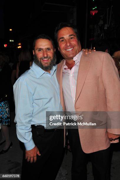 Rabbi Shmuley Boteach and Edward Turen attend A Turen Grand Opening at A Turen on July 8, 2009 in New York City.