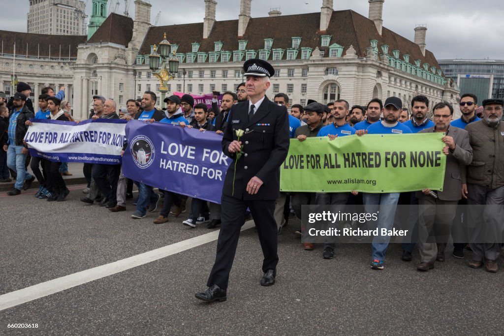 Vigil On Westminster Bridge For Terror Attack In London