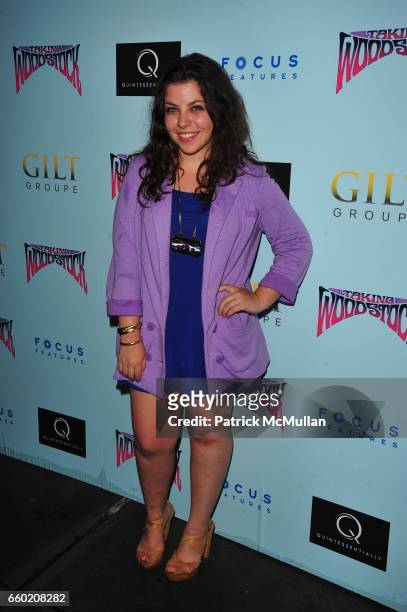 Ally Zarin attends Gilt Groupe and Quintessentially Host Focus Features' TAKING WOODSTOCK Premiere and After-Party at Landmark's Sunshine Cinema &...