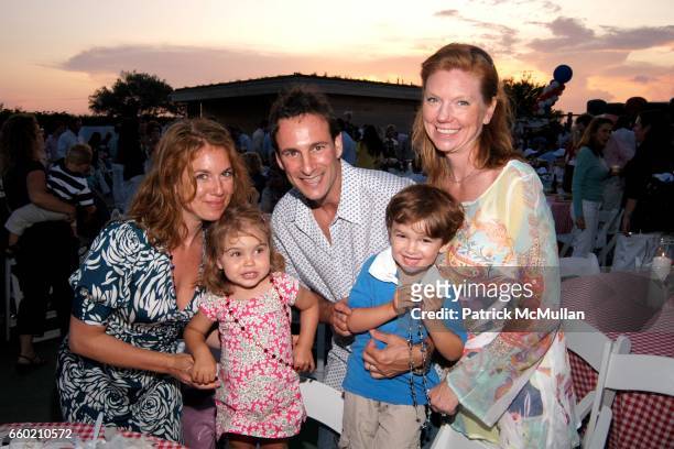 Paloma Schlachet, David Schlachet, Lara Schlachet and young guests attend 22nd Annual Southampton Fresh Air Home American Picnic at Private Residence...