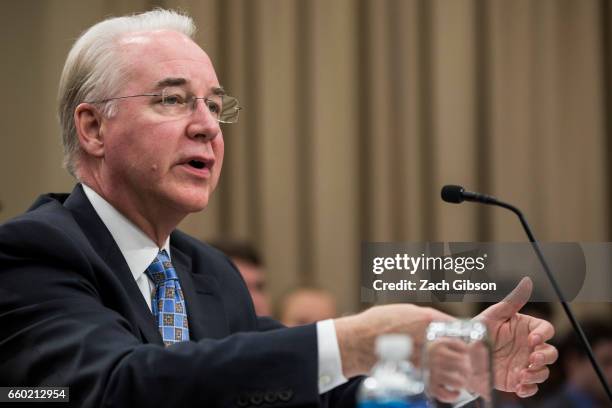 Secretary of Health and Human Services Tom Price testifies during a Labor, Health and Human Services, Education, and Related Agencies Subcommittee...