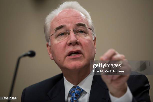 Secretary of Health and Human Services Tom Price testifies during a Labor, Health and Human Services, Education, and Related Agencies Subcommittee...