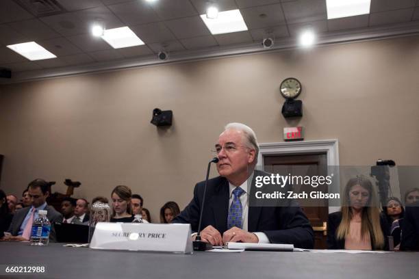 Secretary of Health and Human Services Tom Price testifies during a Labor, Health and Human Services, Education, and Related Agencies Subcommittee...