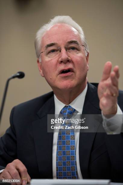 Secretary of Health and Human Services Tom Price testifies during a Labor, Health and Human Services, Education, and Related Agencies Subcommittee...