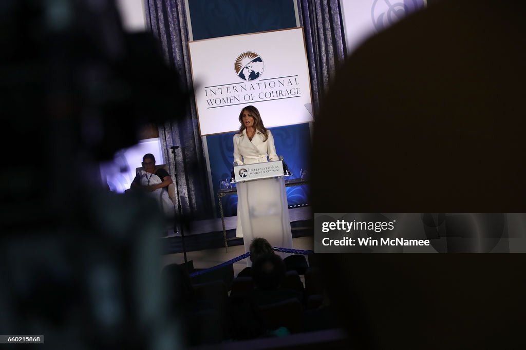 Melania Trump Presents International Woman Of Courage Award In Washington