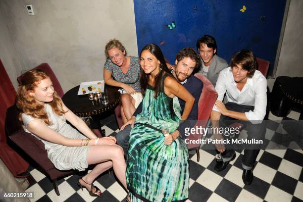 Jessica Joffe, Serena Merriman, Sabine Heller, Hud Morgan, Nick Brown and Alex Adler attend THE CINEMA SOCIETY & BROOKS BROTHERS host the after party...