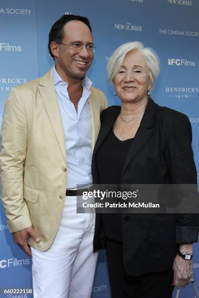 Andrew Saffir and Olympia Dukakis attend THE CINEMA SOCIETY & THE NEW YORKER host a screening of "IN THE LOOP" at IFC Center on July 13, 2009 in New...