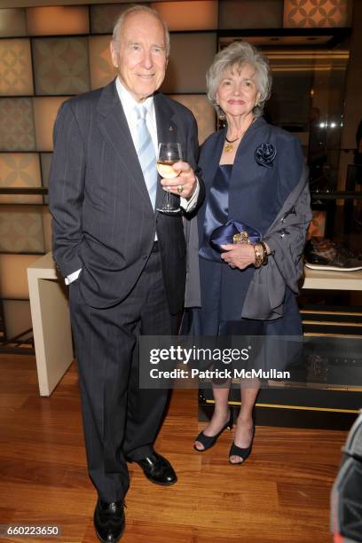 Jim Lovell and Marilyn Lovell attend BUZZ ALDRIN "Magnificent Desolation" Book Signing at LOUIS VUITTON MAISON FIFTH AVENUE at Louis Vuitton on July...