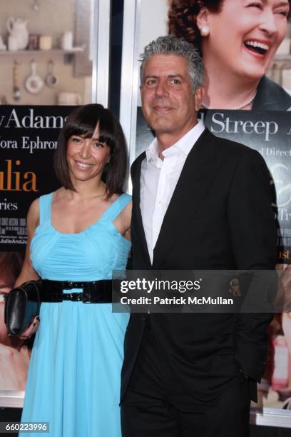 Ottavia Busia and Anthony Boudain attend COLUMBIA PICTURES Presents the World Premiere of JULIE & JULIA at Ziegfeld Theatre on July 30, 2009 in New...