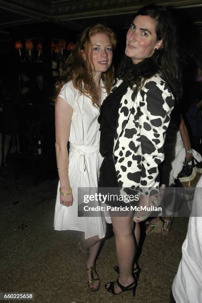 Jessica Joffe and Rebecca Guinness attend RENTAL presents Don't Panic! I'm Selling My Collection After Party at Jane Hotel on July 9, 2009 in New...