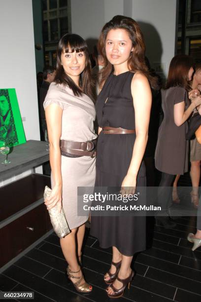 Nazy Nazhand and Vanessa Webster attend UNFRAMED 2009: The Collectors Preview to Benefit ACRIA at 15 Union Park West on June 2, 2009 in New York City.