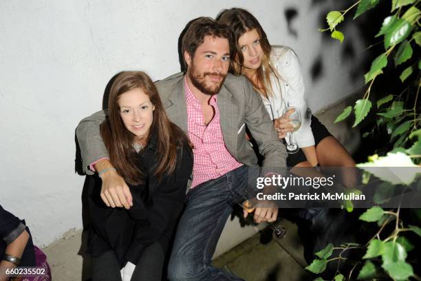 Stephanie LaCava, Hud Morgan and Natasha Blodgett attend THE CINEMA SOCIETY with BROOKS BROTHERS & COTTON host the after party for "500 DAYS OF...
