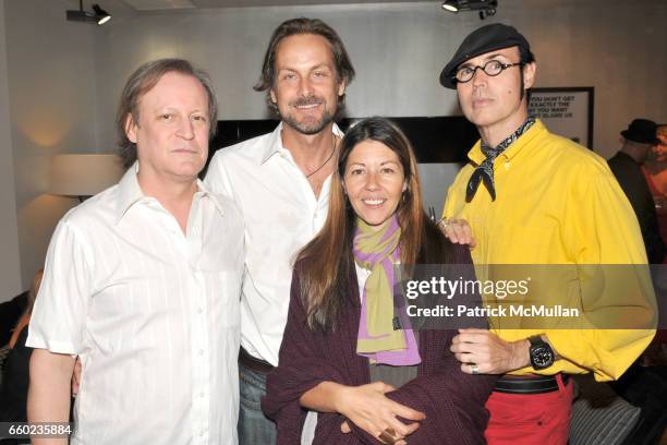 Patrick McMullan, Andrew Brunger, Sally Randall Brunger and Patrick McDonald attend THE BRUNGERS 2009 Preview of Fall and Resort Knitwear at...