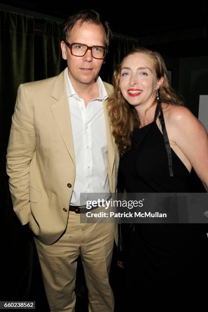 John Currin and Rachel Feinstein attend J BRAND / HUSSEIN CHALAYAN Private Dinner at Hotel Griffou on July 29, 2009 in New York City.