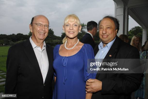 Wilber Ross, Margo Catsimatidis and John Catsimatidis attend the Kickoff Party for the 2009 Alzheimer’s Association Rita Hayworth Gala at a Private...