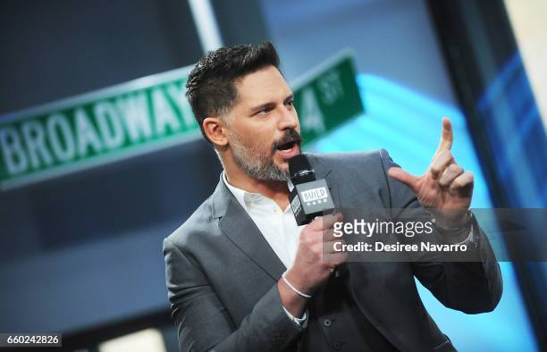 Actor Joe Manganiello attends Build Series to discuss 'Smurfs: The Lost Village' at Build Studio on March 20, 2017 in New York City.