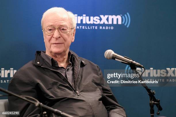 Actor Michael Caine speaks during SiriusXM's 'Town Hall' with the cast of 'Going In Style'; Town Hall to air on Entertainment Weekly Radio on March...