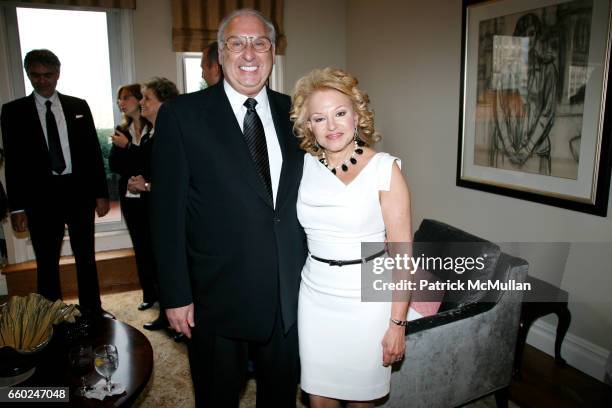 Carl Goldstein and Lynn Goldstein attend JOHN SEXTON and MATILDA RAFFA CUOMO host a reception honoring ANDREA BOCELLI at Private Residence on June...