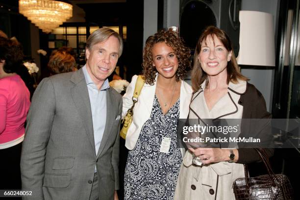 Tommy Hilfiger, Elisabeth Burack and Betsy Hilfiger attend TOMMY HILFIGER hosts The Fashion Scholarship Fund's 2009 Intern Social at Tommy Hilfiger...