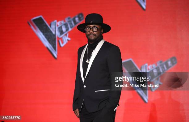 Will.I.Am attends the final of The Voice UK on March 29, 2017 in London, United Kingdom.