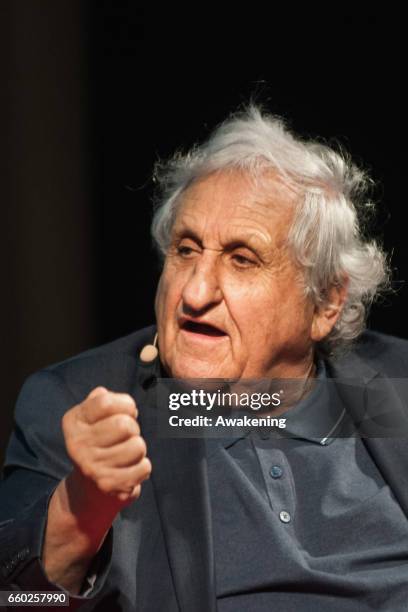 Writer Abraham B. Yehoshua attends the opening ceremony of 'Incroci di Civilta' the Venice Literary Festival on March 29, 2017 in Venice, Italy.