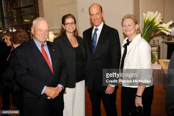 Charles MacCormack, Anne-Marie Grey, Ned McNeal and Dawn Sweeney attend BVLGARI "Save The Children" Cocktail Party at BVLGARI on June 18, 2009 in New...