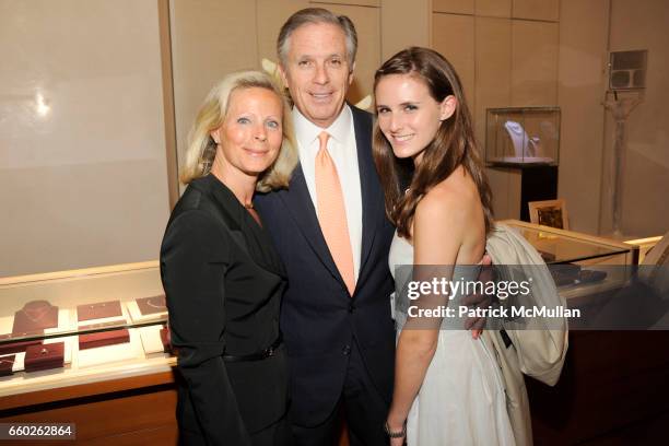 Vivianne Henderson, Brian Henderson and Olivia Henderson attend BVLGARI "Save The Children" Cocktail Party at BVLGARI on June 18, 2009 in New York.