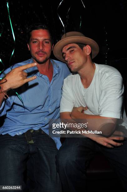 Simon Rex and Ethan Browne attend Noel Ashman Birthday Party at Greenhouse NYC on June 25, 2009 in New York City.