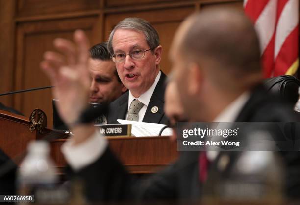 Committee Chairman Rep. Bob Goodlatte speaks during a markup hearing before the House Judiciary Committee March 29, 2017 on Capitol Hill in...