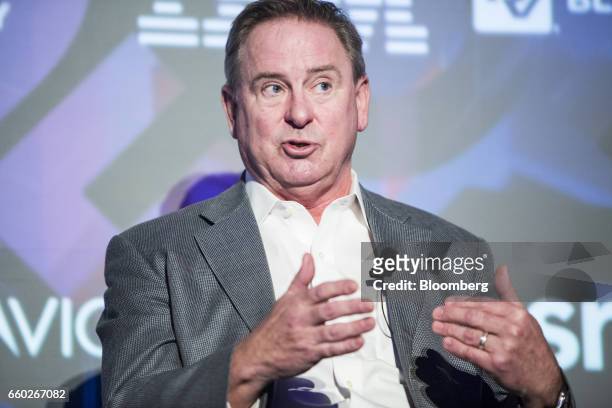 Larry Weis, chief executive officer of Seattle City Light, speaks during a panel discussion at the ETS17 conference in Austin, Texas, U.S., on...