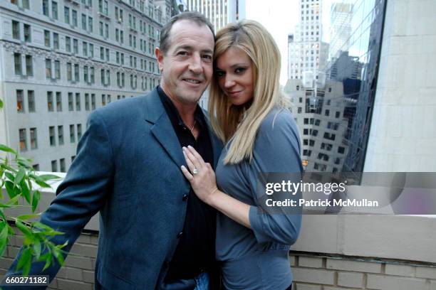 Michael Lohan and Erin Muler attend JOAN JEDELL & HAMPTON SHEET MAGAZINE & AKA LUXURY LONG STAY LODGING Host SPRING INTO SUMMER ROOFTOP RECEPTION at...