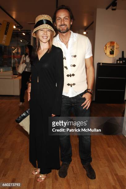 Sally Randall-Brunger and Andrew Brunger attend PATRICK MCMULLAN COMPANY GROUP SHOW with Cocktails Provided by SOLERNO Blood Orange Liqueur at Bo...