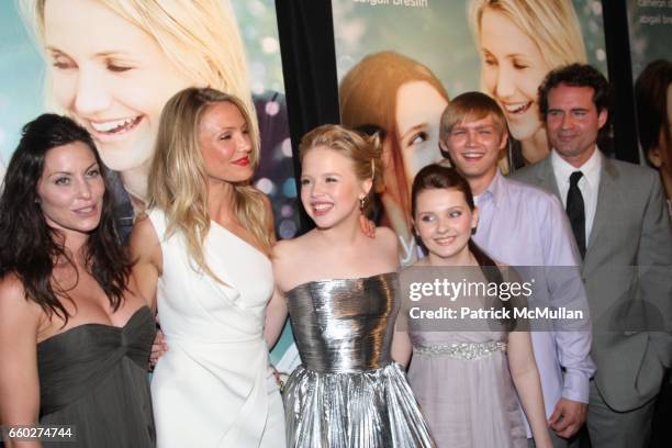 Heather Wahlquist, Cameron Diaz, Sofia Vassilieva, Abigali Breslin, Evan Ellison and Jason Patric attend WARNER BROS. PICTURE Presents the World...