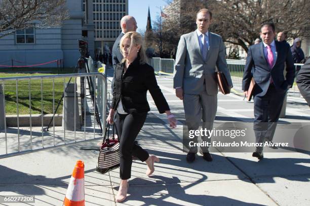 Bridget Anne Kelly, former deputy chief of staff to New Jersey Gov. Chris Christie, exits the Martin Luther King, Jr. Federal Courthouse following...