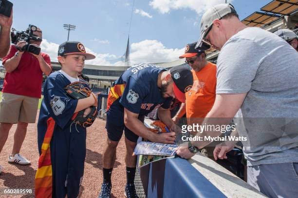 Houston Astros Star Pitcher Lance McCullers surprises eight year old Cancer survivor Andrew Dawson for a day in the Life of the Astros at The...