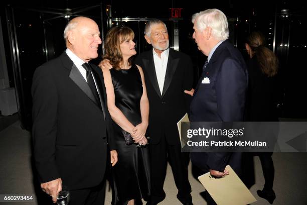 Barry Diller, Cathy Horyn, Art Ortenberg and John Fairchild attend CFDA AWARDS 2009 - INSIDE at Alice Tully Hall on June 15, 2009 in New York.