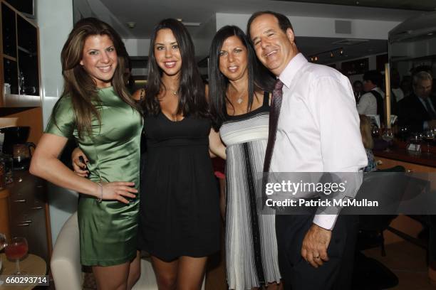 Jenna Spector, Rachel Spector, Andrea Spector and David Spector attend RODOLFO VALENTIN'S Salon & Spa Preview Party at 694 Madison Avenue on June 15,...