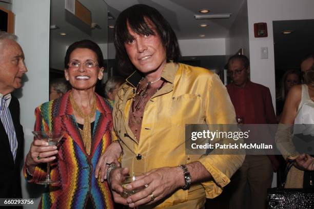 Maxine Ress and Rodolfo Valentin attend RODOLFO VALENTIN'S Salon & Spa Preview Party at 694 Madison Avenue on June 15, 2009 in New York City.