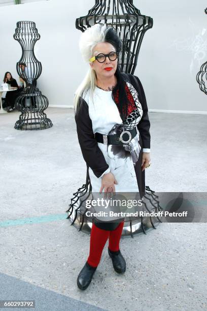 Artist Orlan attends the 'Art Paris Art Fair' Exhibition Opening at Le Grand Palais on March 29, 2017 in Paris, France.