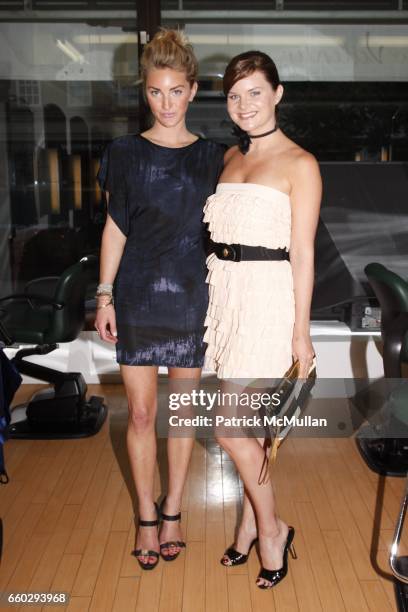 Sara Bradford and Heather Tom attend RODOLFO VALENTIN'S Salon & Spa Preview Party at 694 Madison Avenue on June 15, 2009 in New York City.