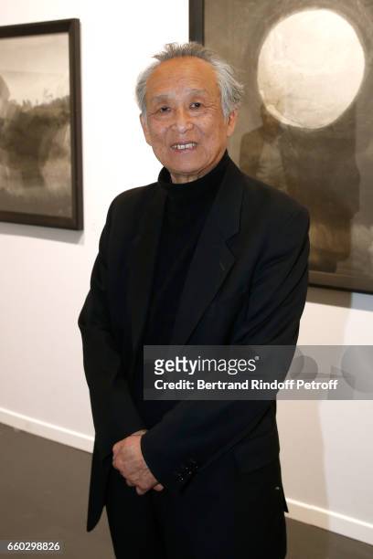 Nobel Prize in literature in 2000, Gao Xingjian attends the 'Art Paris Art Fair' Exhibition Opening at Le Grand Palais on March 29, 2017 in Paris,...
