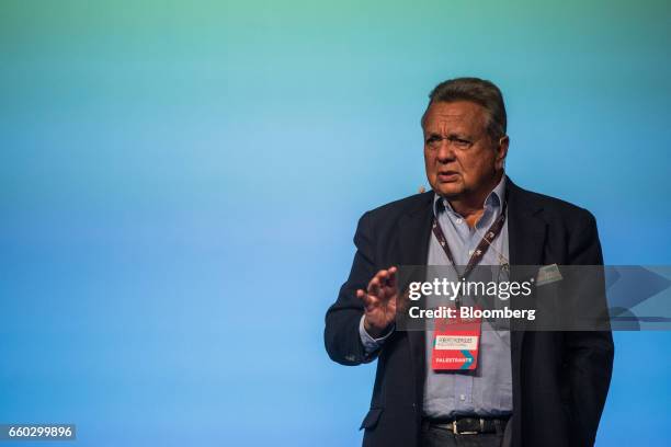 Roberto Rodrigues, chairman of Agribusiness Fiesp and Brazil's former minister of agriculture, speaks during the Global Agribusiness Forum in Sao...