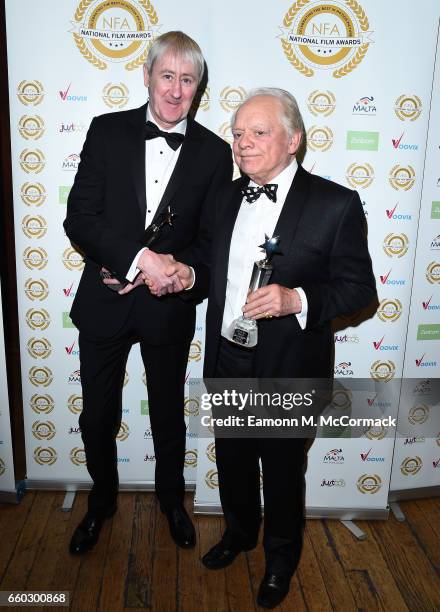 Nicholas Lyndhurst and David Jason attend the National Film Awards on March 29, 2017 in London, United Kingdom.
