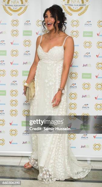 Jessica Cunningham attends the National Film Awards on March 29, 2017 in London, United Kingdom.