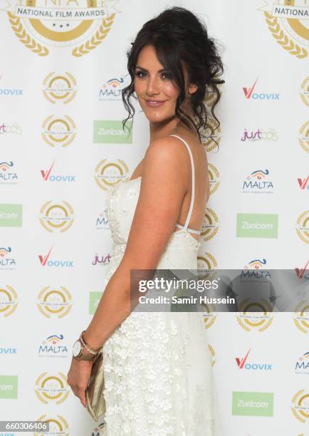 Jessica Cunningham attends the National Film Awards on March 29, 2017 in London, United Kingdom.