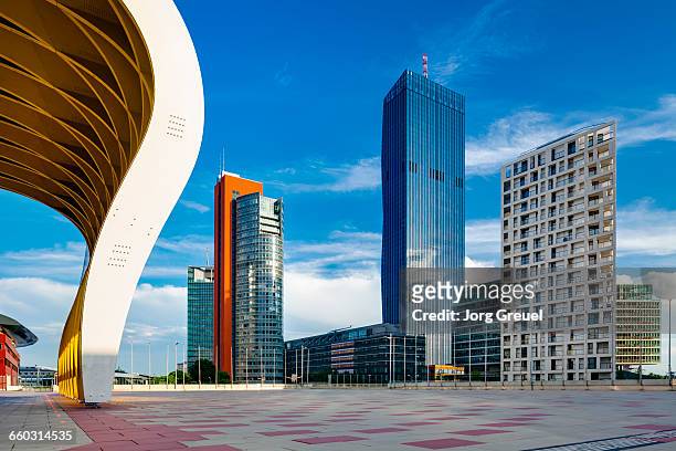 donau city - vienna stock pictures, royalty-free photos & images
